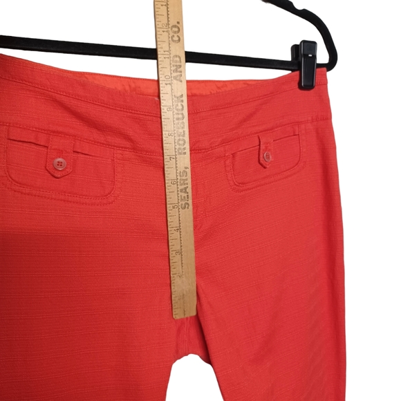 ANTHROPOLOGIE CARTONNIER Charlie Crop Flare Orange Pants 8 (Medium) - Picture 6 of 7